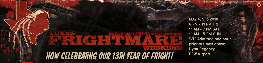 Texas Frightmare Weekend banner 2018
