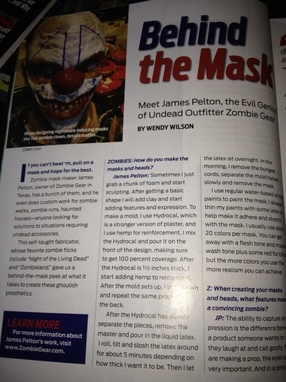 Interview with Zombie Gear in Zombies magazine