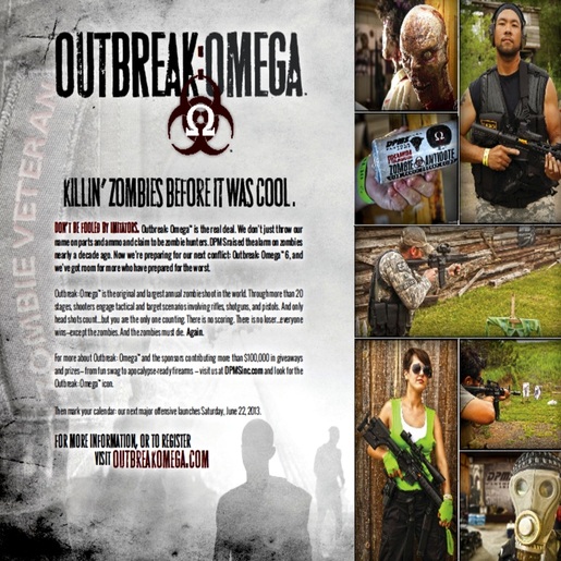 DPMS catalogue featuring props by Zombie Gear