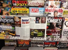 Image of Zombies magazine on the rack at the grocery store