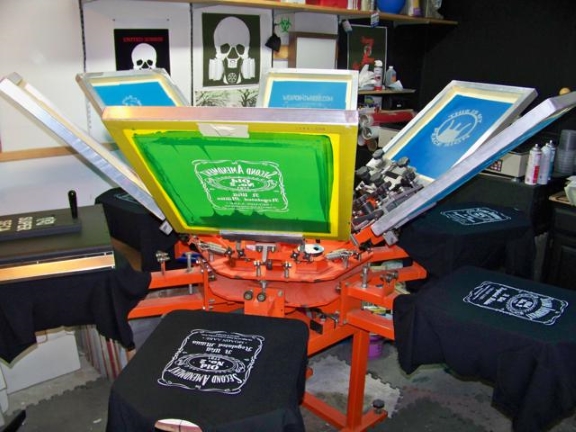 ^ color screen print machine