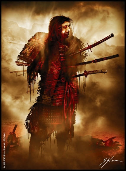 James Pelton as the undead samurai by Sam Shearon