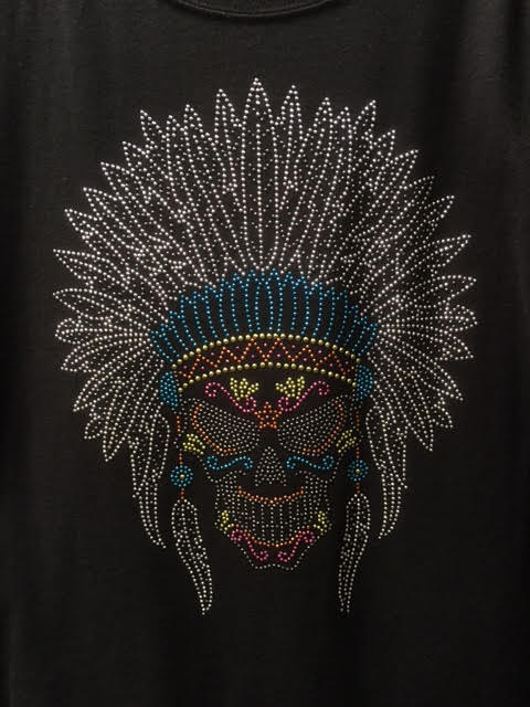 Indian Chief bling design tee